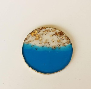 Ensemble de sous-verres en résine et bois faits à la main de qualité supérieure, design carré moderne, protection décorative de table, tapis pour boissons, imperméable, résistant à la chaleur - Product Image 3