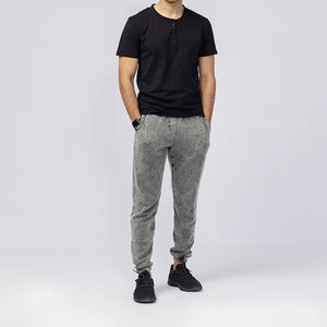 Pantalon décontracté pour homme en toile délavée, coupe droite, taille mi-haute, respirant, coupe ample, nouveau design, haute qualité - Product Image 6