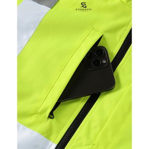 Chaqueta de Seguridad de Alta Visibilidad para Hombre, Impermeable, Reflectante, para Trabajo, Construcción, Resistente al Viento, Modelo 2026 - Product Image 6