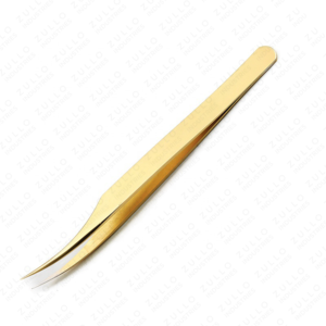 Premium Japanese Stainless Steel Eyelash Extension Tweezers Strong Curved Pointed Tip Volume Lash <b>Tool</b> with Custom Logo - Product Image 3