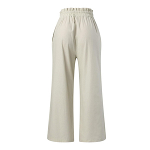 Regular Fit Ladies Canvas Women Trousers Elastic Waist Mid Rise Winter Quick Dry Breathable Latest Design Trendy <b>cheap</b> price - Product Image 4