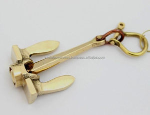 Handmade Brass Kim Loại Keychain Đẹp Mini Tàu Móc Hình Dạng Giá Tốt Neo <span class=keywords><strong>Keyring</strong></span> Cho Trang Trí Nội Thất - Product Image 6
