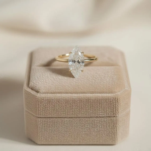 2CT Marquise Cut Moissanite Engagement <b>Ring</b> 925 <b>Silver</b> Rhodium Plated IGI Certified Prong Setting <b>Solitaire</b> - Product Image 1
