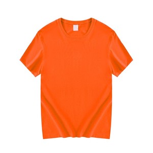 Camiseta Básica de Cuello Redondo, Manga Corta, Color Sólido, Talla Grande, de Algodón, con Logotipo Bordado Personalizado OEM de Fábrica BD China, Unisex para Hombre - Product Image 4