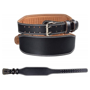 Genuine Leather Weightlifting Belts Bodybuilding Training Gym Workout Belt Lumber <b>Back</b> <b>Support</b> 4 Inch Padded Weight Lifting Belt - Product Image 1