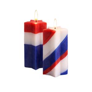 Vela de Cera de Soja Roja, Blanca y Azul para el 4 de Julio, sin Humo, con Cambio de Color, Aromática, Patriótica Americana, Regalo Festivo de la Independencia - Product Image 1