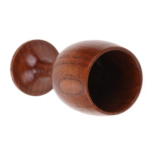 Copa de vino multiusos antigua, bebida de madera Natural pura, copa de chupito artesanal, exquisita copa de vino de madera Natural - Product Image 4