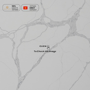 แผ่นควอตซ์จัมโบ้ NV835 ขนาด 3500x2000 มม. หนา 15-30 มม. เป็นมิตรกับสิ่งแวดล้อม ลายเส้นโดดเด่น เหมาะสำหรับงานโรงแรมและเชิงพาณิชย์ ผลิตจากหินวิศวกรรม - Product Image 2