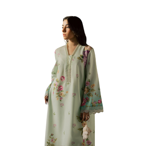 Traje estampado con costuras para mujer, Salwar Kameez pakistaní de tela Lawn - Product Image 2