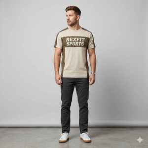 เสื้อยืดทรงบ็อกซี่พิมพ์ลาย DTG ผ้าฝ้าย 100% 250gsm สกรีนโลโก้แบบนูน สไตล์สตรีทแวร์ ตัดเย็บทรงครอป สำหรับผู้ชาย - Product Image 1