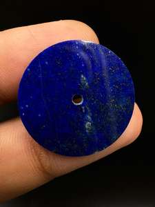 Lapislázuli Natural, Corte Plano, Color Azul, Tamaño 24.50mm, Grosor 1.50mm, Orificio Central 2mm, Esfera Suelta, Clásica, Elegante, Vintage, Reloj de Lujo - Product Image 2