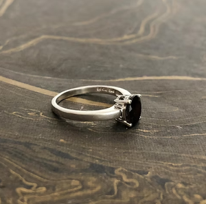 Natural <b>Garnet</b> Gemstone <b>Silver</b> Minimalist <b>Ring</b> Handmade 925 Sterling <b>Silver</b> Elegant Jewelry Wholesales - Product Image 3