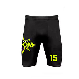 Maillot unisexe pour adultes en polyester respirant avec impression par sublimation noir et rouge - Product Image 4