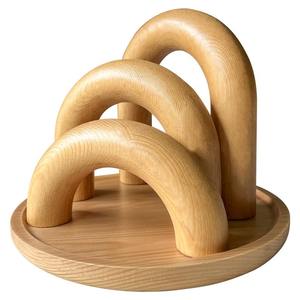 Decoraciones Modernas para el Hogar de Madera, Cadena de Madera de Pino Natural de 5 Eslabones - Product Image 2