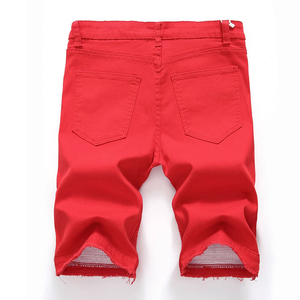 Pantalones Cortos de Mezclilla Cargo para Hombre, Color Sólido Personalizado, Estilo Urbano, de Alta Calidad, Lavado Ácido Vintage, para Verano - Product Image 2