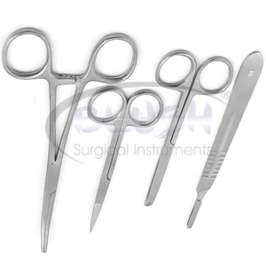 Minor Surgery Set CE Certified Surgical Instruments with BP Handle Includes Surgical Scissors Forceps Tweezers By <b>Blush</b> Surgical - Product Image 6