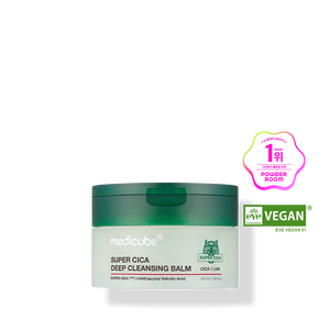 เมดิคิวบ์ [วีแกน] ซุปเปอร์ ซิก้า ดีพ คลีนซิ่ง บาล์ม ผลิตภัณฑ์คุณภาพสูงจากเกาหลี สำหรับผิวแพ้ง่าย ส่วนประกอบหลัก เซนเทลล่า - Product Image 1