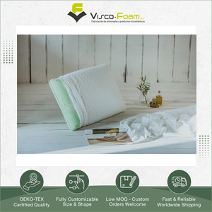 Exhibiting Highest Standard Assured Quality Luxurious Memory Foam Polyester Cotton Nature Bed Pillow for Neck, <b>Back</b> & Legs Use - Product Image 5