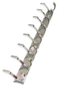 Premium 8 Hook Aluminium Wall Mounted Organizer <b>Rack</b> Heavy Duty | Coat Clothes Towel Hat Bag Holder for Home Bathroom Entryway - Product Image 4
