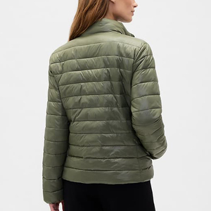 Blouson Bomber Matelassé Zippé à Capuche pour Femme Grande Taille, Haute Qualité, Respirant, Léger, Personnalisé, Style Vintage Délavé - Product Image 3