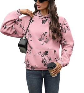Nouveau design de sweat à capuche pour femme, 100 % coton, manches longues, col en bateau, imprimé, confortable, pour l'hiver, fabriqué au Bangladesh - Product Image 1