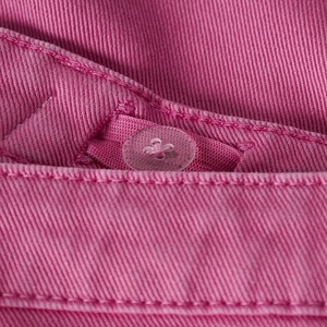 Pantalones Cortos Casuales de Verano para Niñas, Transpirables, Ecológicos, de Secado Rápido, Ligeros, de Algodón Twill, Pierna Recta, Cintura Ajustable con Botones - Product Image 4