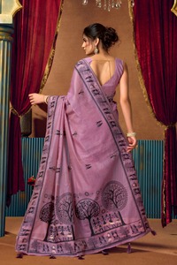 Sari indien en coton ethnique, dernière collection, design exclusif, pour mariages, fêtes et festivals, tendance, best-seller pour femmes. - Product Image 2