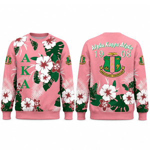 Sweat-shirt décontracté pour homme Alpha en polyester/coton, coupe classique, col rond, couleur rose vert, pour l'hiver - Product Image 4