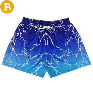 Shorts de sport pour garçons avec logo personnalisé, 100% polyester, motif floral, taille élastique, style décontracté, grande taille, shorts en mesh pour hommes avec poche - Product Image 3