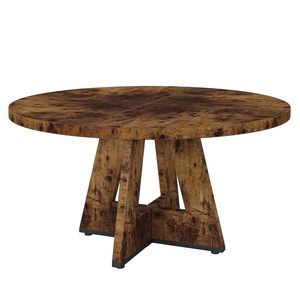 Tavolo da Pranzo Solido Ovale Assemblato con Motivo Rettangolare in Pietra Sinterizzata Effetto Marmo - Product Image 2