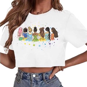 Camisa corta de manga corta para mujer, ropa informal de verano - Product Image 1