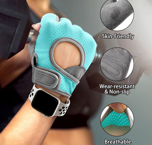 Custom <b>Half</b> Finger Gym Weightlifting Gloves Breathable Lightweight Non <b>Slip</b> Workout Exercise Fitness Weightlifting Gloves - Product Image 4