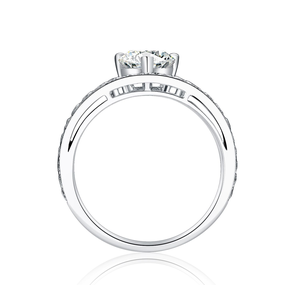Bague de fiançailles, de mariage et d'anniversaire Zenith Glow Diamond Edge Astral Crown Elara Shine avec diamant cultivé en laboratoire - Product Image 1