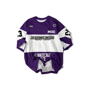 Camiseta de Fútbol Americano Extra Grande de 220 GSM con Bloques de Color Personalizados, Camiseta de Equipo de Algodón, Suministro de Marca Privada OEM - Product Image 2