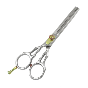 Ciseaux professionnels en acier inoxydable pour effiler les cheveux, 30 dents, poignée décalée pour droitiers, ciseaux de texture pour salon de coiffure - Product Image 2