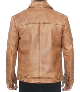 <b>Long</b> Sleeves Zip up Men's Winter New Fashion Solid Color <b>Leather</b> <b>Jackets</b> for Men - Product Image 6