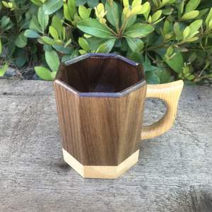 Taza para beber, taza de cerveza vintage, jarra de madera, taza de madera ecológica, taza de madera hecha a mano, taza de té de madera - Product Image 6