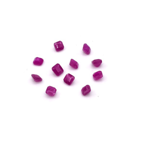 Rubis africains naturels non traités, carrés calibrés de 5 mm, pierres précieuses de rubis naturelles facettées pour la fabrication de bijoux, prêtes à l'emploi - Product Image 1