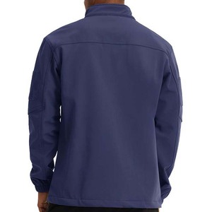 Custom Design Print Unisex Canvas Softshell Jacket Waterproof Stand Collar Solid Color OEM Service Winter <b>Men</b> Softshell Jackets - Product Image 4