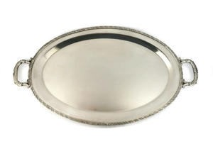 Hot Sale Decorative <b>Silver</b> Oval Tray With Handle Tea <b>Coffee</b> Snacks Serving Trays Home Decoration <b>Table</b> Accessories - Product Image 4