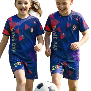 Ensemble maillot et short de football pour enfants, uniforme de football personnalisé par sublimation pour jeunes, vêtements d'équipe de football unisexe pour enfants, tenue d'équipe pour garçons - Product Image 1