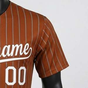 Pakistan Made Wholesale Best Quality Unisex Baseball Jersey with Printed Design Full Button 100% Polyester Jersey - Product Image 5