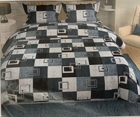 Parure de lit double 4 pièces moderne en polyester tissé imprimé de haute qualité, écologique, personnalisable, toutes saisons