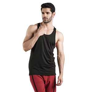 Camiseta sin mangas acanalada personalizada para hombre, cuello redondo, chaleco liso, camiseta interior básica de algodón, ropa deportiva informal, camiseta sin mangas para fitness para hombre - Product Image 2