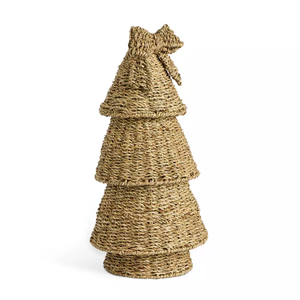 Soporte rústico de pasto marino natural para árbol de Navidad, decoración de mesa navideña, buen precio, de Vietnam - Product Image 1