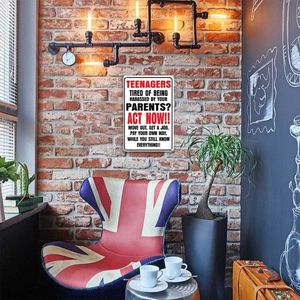 CIFbuy Insegna in Metallo Divertente 8x12 Pollici, Decorazione Murale Vintage per la Stanza del Ragazzo, Ufficio, Garage, Bar - Sollievo per Genitori Stanchi! - Product Image 6