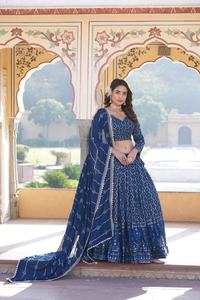 Fatema ชุดด้ายถักทอสำหรับชาวอินเดียผ้าทอจาก georgette lehenga choli - Product Image 3