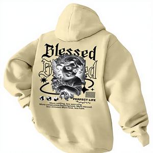 Sweat-shirts et sweats à capuche en polaire surdimensionnés pour l'hiver, logo personnalisé sur le devant, unisexe, fabricant ODM pour femmes avec design imprimé - Product Image 1