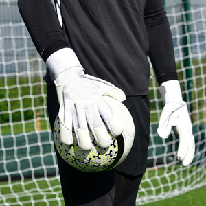 Football Goalkeeper Gloves Full Finger Latex Material Non Slip Breathable Adjustable Wrist <b>Strap</b> Unisex Sports Powerful Catch - Product Image 2