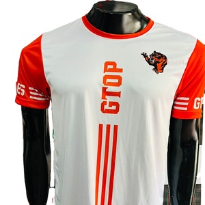 เสื้อยืดลำลองสำหรับผู้ชาย,เสื้อแขนครึ่งแขนสำหรับทีมแฟชั่นแบบออกแบบเองได้เต็มแขนการผลิตใหม่ทุกสี - Product Image 1